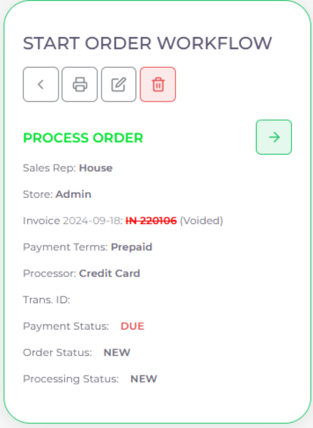 60 Second order processing